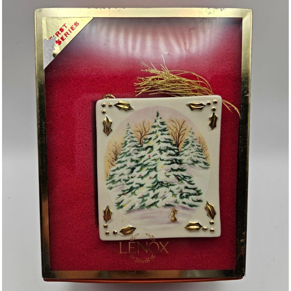 1999 Lenox Porcelain Whispering Trees First Edition Series Christmas Ornament